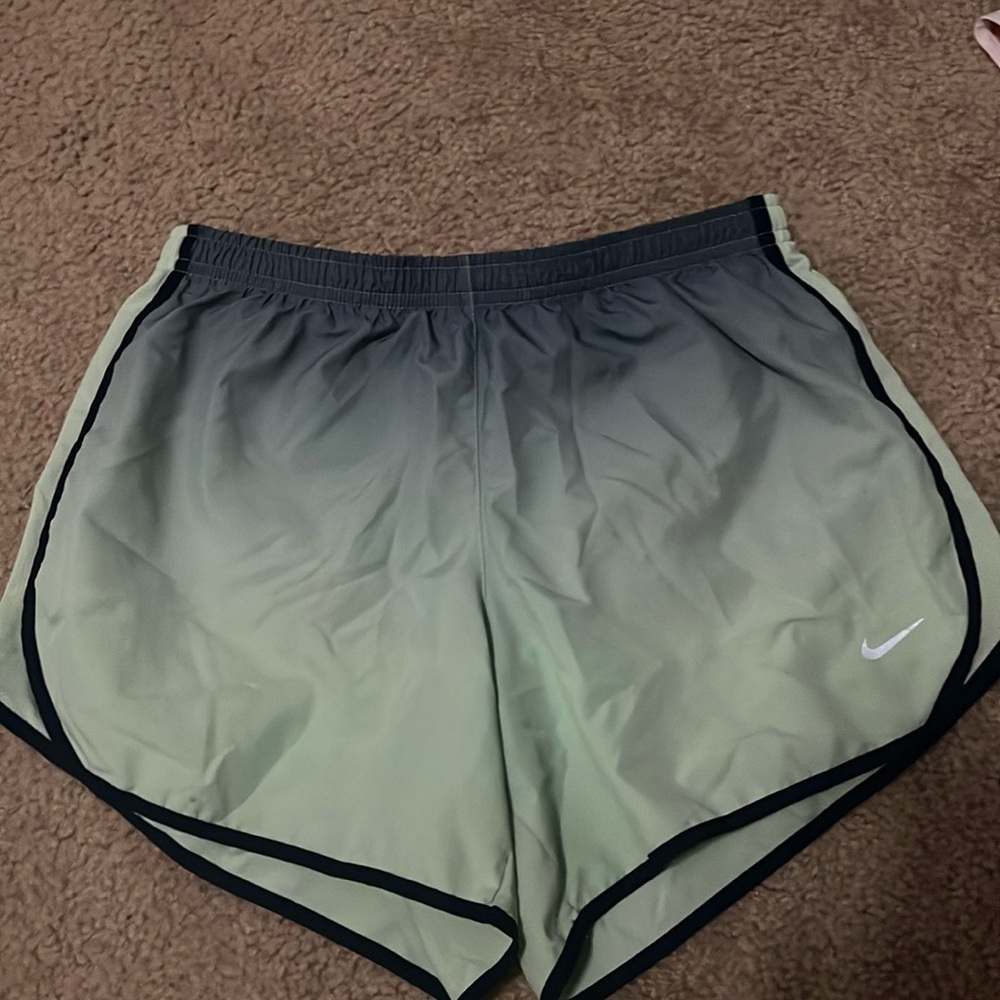 Nike dri-fit blue and green ombre athletic shorts